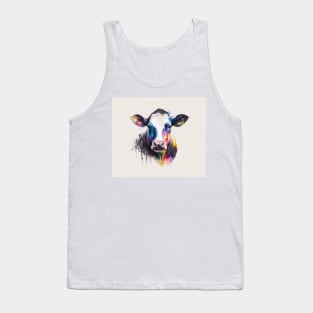 Cow Watercolour Painting Tank Top